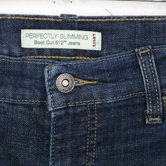 Levi's 512 Perfectly Slimming Bootcut Jeans Stretch‎ 8 x 28 Short - Picture 7 of 9